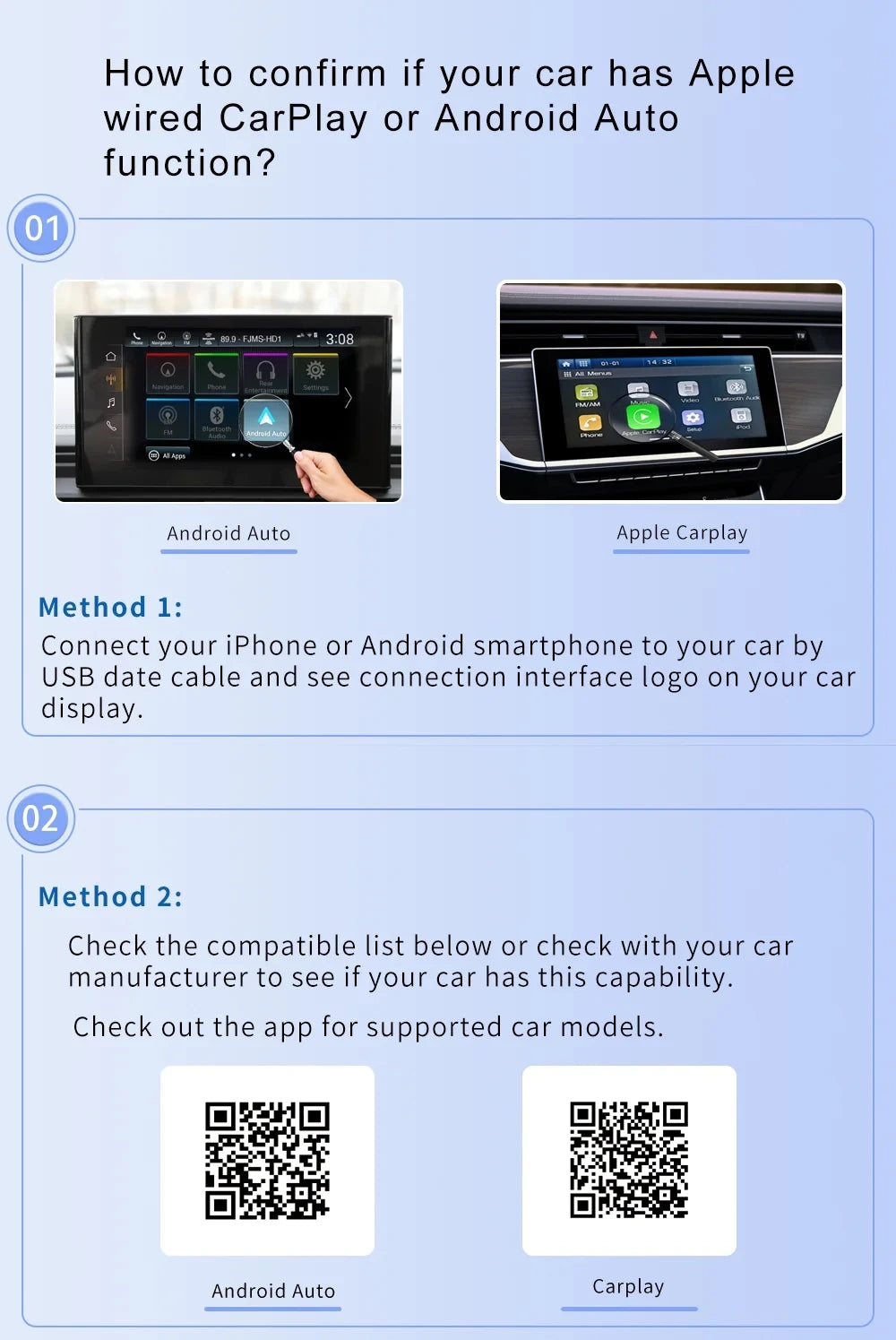 Nouveau Dongle intelligent Carplay et Android Auto 2 en 1, WIFI 5G, connexion rapide, adaptateur sans fil pour Audi VW Hyundai Jeep Benz
