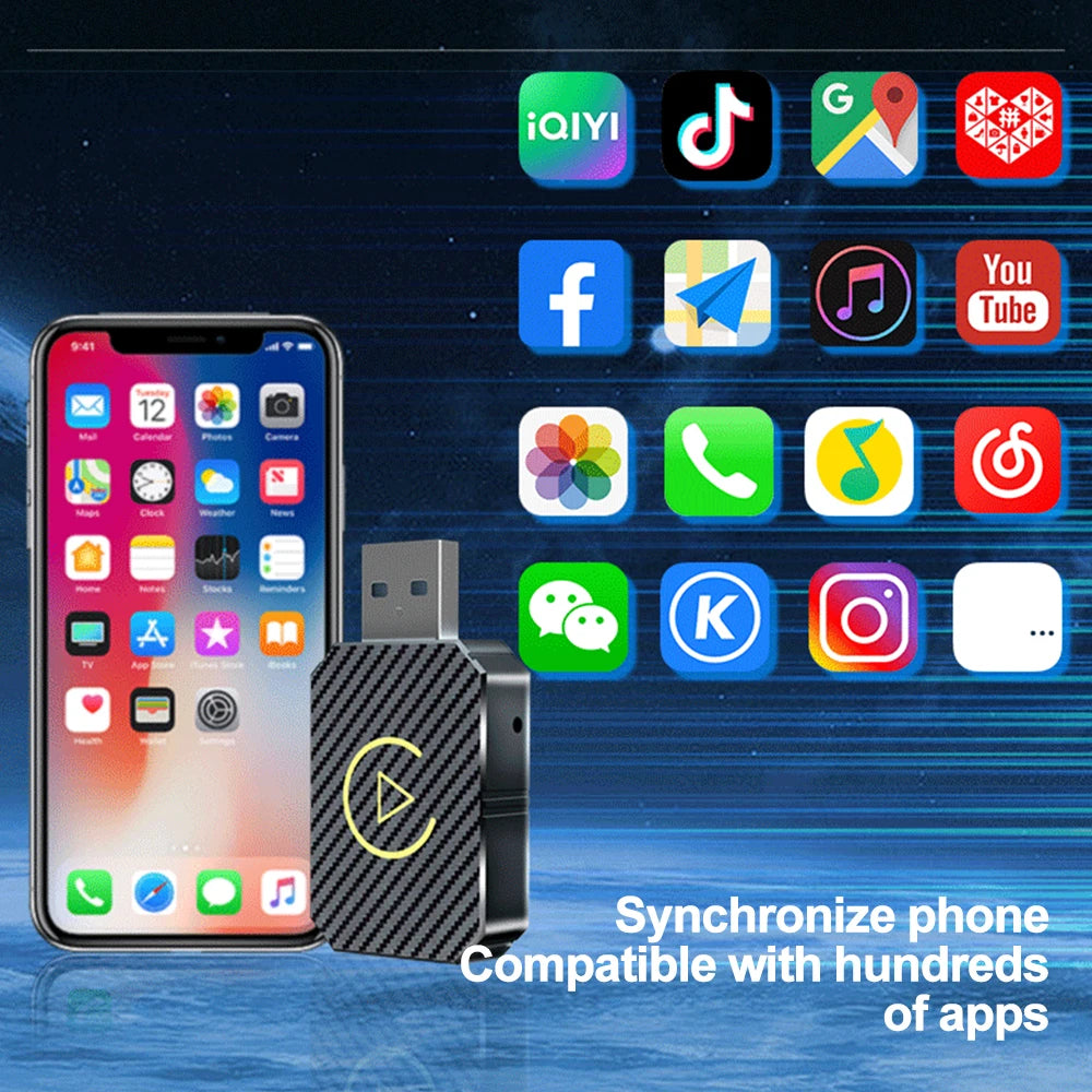 Nouveau Dongle intelligent Carplay et Android Auto 2 en 1, WIFI 5G, connexion rapide, adaptateur sans fil pour Audi VW Hyundai Jeep Benz