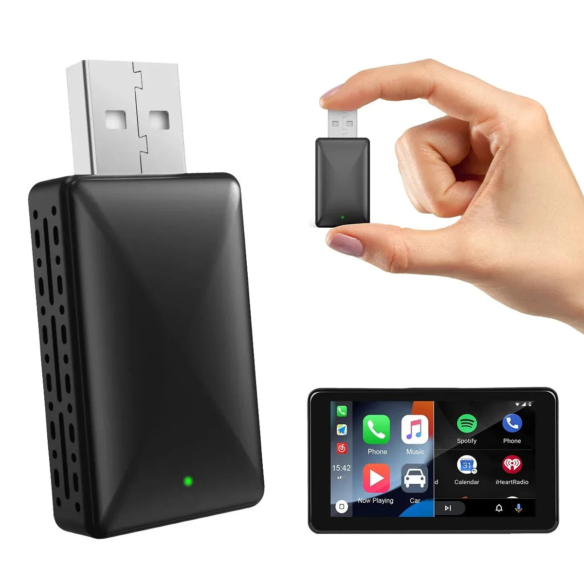 Nouveau Dongle intelligent Carplay et Android Auto 2 en 1, WIFI 5G, connexion rapide, adaptateur sans fil pour Audi VW Hyundai Jeep Benz