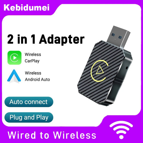 Nouveau Dongle intelligent Carplay et Android Auto 2 en 1, WIFI 5G, connexion rapide, adaptateur sans fil pour Audi VW Hyundai Jeep Benz