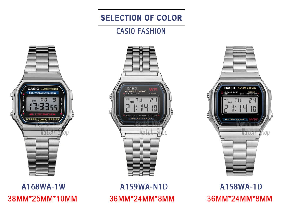 Casio montre argent montre hommes ensemble marque de luxe LED numérique étanche Quartz hommes montre Sport militaire montre-bracelet relogio masculi