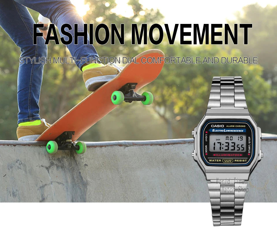 Casio montre argent montre hommes ensemble marque de luxe LED numérique étanche Quartz hommes montre Sport militaire montre-bracelet relogio masculi